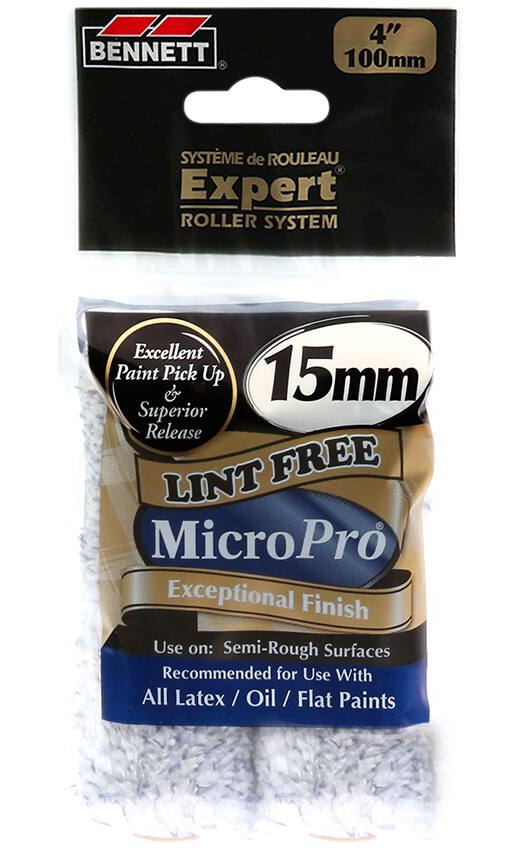 Bennett 4" Micro Pro 15mm Roller 2 Pack