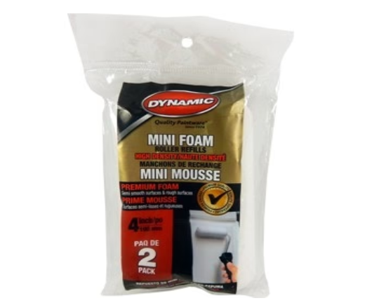 Dynamic Mini Foam 4 Inch Roller 2 Pack