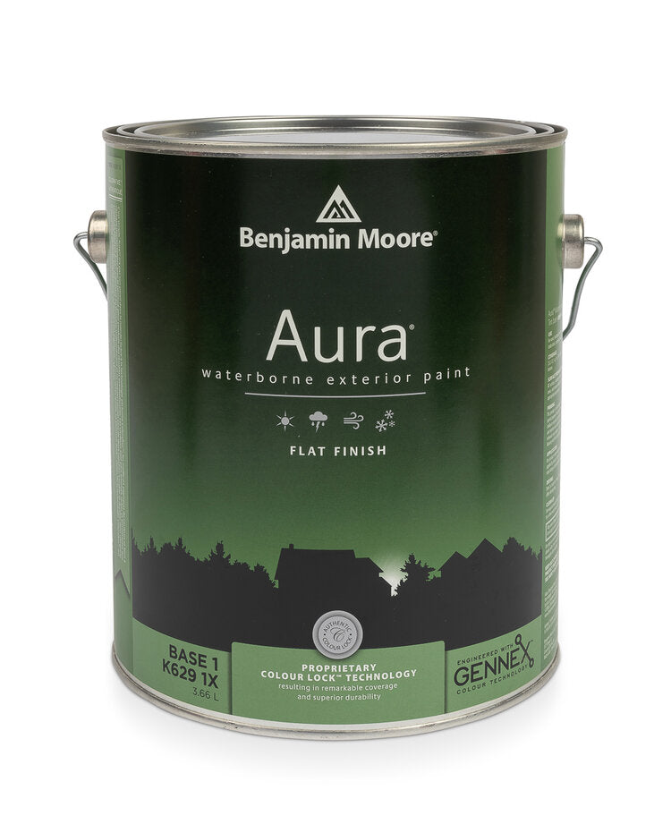 Aura Waterborne Exterior Paint - Flat Finish 629