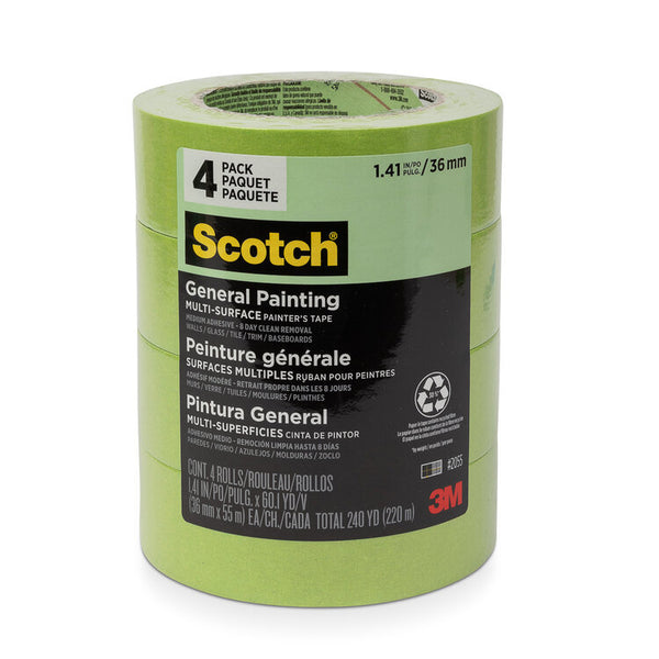 3M Green Painter's Tape 4 Pack